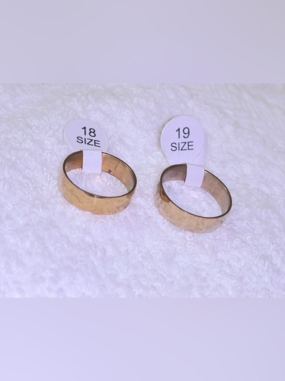 Gold-Tone Hammered Band Ring - Women's Sizes 18 & 19